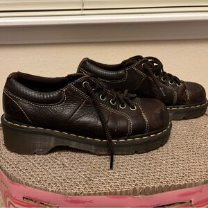 Vintage Dr. Marten Brown Leather Oxford Shoes Size 8